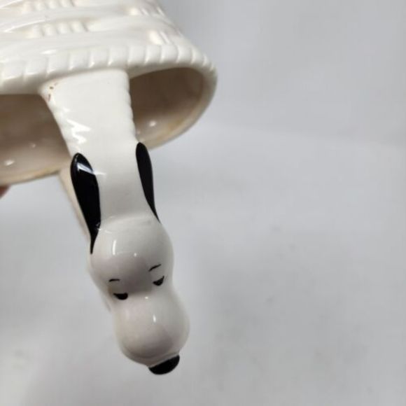 Vintage United Features Peanuts Snoopy Ceramic Basket Schulz Made In Japan 1958 - Picture 13 of 13